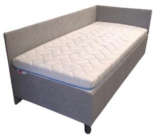 Čalouněná postel s úložným prostorem RYAN 90X200, světle šedá