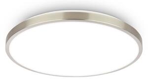 Briloner LED stropní svítidlo Kaida nikl matný, Ø 30 cm, EEK A, 4 000 K, Hliník / šedá / zinek, Pracovna / kancelář, kov