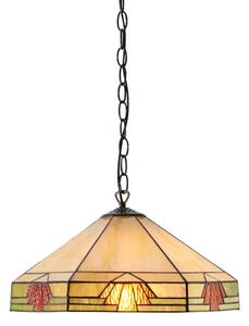 Endon 64285 - Lustr na řetězu Tiffany NEVADA 1xE27/60W/230V pr. 35 cm