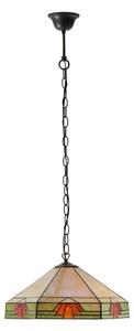 Endon 64285 - Lustr na řetězu Tiffany NEVADA 1xE27/60W/230V pr. 35 cm