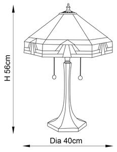 Endon 64286 - Stolní lampa Tiffany NEVADA 2xE27/60W/230V pr. 40 cm