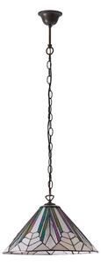 Endon 63937 - Lustr na řetězu Tiffany ASTORIA 1xE27/60W/230V pr. 40 cm
