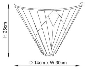Endon 63940 - Nástěnné svítidlo Tiffany ASTORIA 1xE14/40W/230V