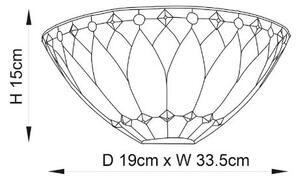 Endon 63983 - Nástěnné svítidlo Tiffany BROOKLYN 1xE14/40W/230V