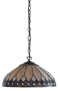 Endon 63977 - Lustr na řetězu Tiffany BROOKLYN 1xE27/60W/230V pr. 40 cm