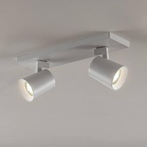 Arcchio Stropní bodové svítidlo Iavo, 30 cm, bílé, 2 světla, kovové, stmívatelný, Bílá / opál, Chodba, kov, Moderní