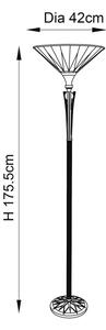 Endon 64042 - Stojací lampa Tiffany DARK STAR 1xE27/60W/230V pr. 42 cm
