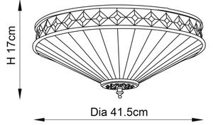 Endon 64145 - Stropní svítidlo Tiffany FARGO 2xE27/60W/230V pr. 41,5 cm