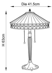 Endon 70935 - Stolní lampa Tiffany FARGO 2xE27/60W/230V pr. 41,5 cm