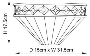 Endon 64149 - Nástěnné svítidlo Tiffany FARGO 1xE14/40W/230V