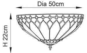 Endon 63973 - Stropní svítidlo Tiffany BROOKLYN 2xE14/60W/230V pr. 50 cm