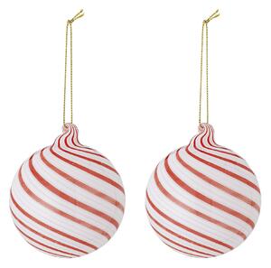 Vánoční ozdoba Zwirl Red – set 2 ks