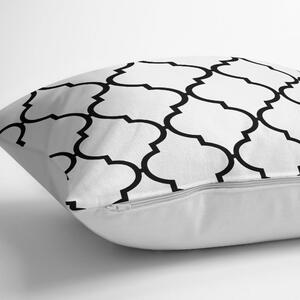 Černo-bílý povlak na polštář s příměsí bavlny Minimalist Cushion Covers Black White Ogea, 45 x 45 cm