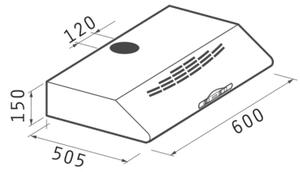 Pyramis 65041701 - Digestoř STANDARD HOOD 60 cm černá