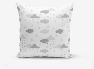Povlak na polštář s příměsí bavlny Minimalist Cushion Covers Grey Clouds, 45 x 45 cm