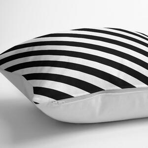 Černo-bílý povlak na polštář s příměsí bavlny Minimalist Cushion Covers Black White Seriti, 45 x 45 cm