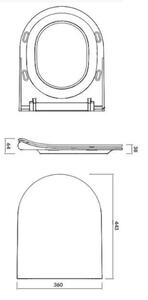 Cersanit K98-0146 - Záchodové prkénko CITY OVAL SoftClose bílá
