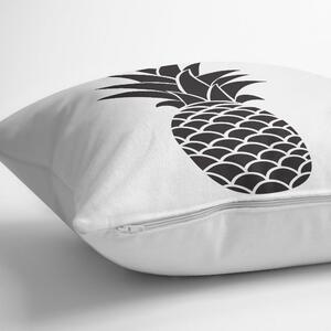 Černo-bílý povlak na polštář s příměsí bavlny Minimalist Cushion Covers Pineapple, 45 x 45 cm