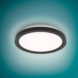 Philips LED stropní svítidlo Aio RD černé Ø 30 cm dálkové ovládání, stmívatelný, Černá, Chodba, kov, Moderní