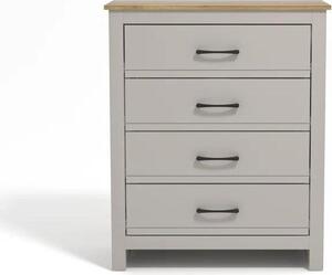 Komoda Galano se 4 zásuvkami moderní šedá dřevěná deska 79x95x39 cm