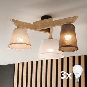 Brilagi - LED Přisazený lustr ANTHONY 3xE14/40W/230V dub