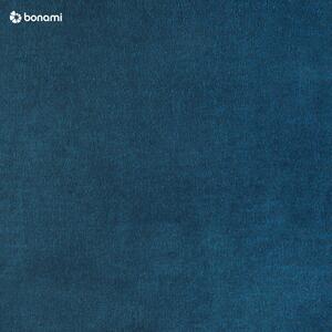Tmavě modrá sametová rohová pohovka Devichy Chloe, pravý roh, 256 cm