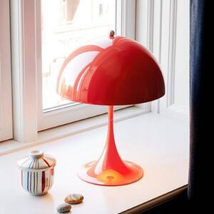 Louis Poulsen Akumulátorová lampa Panthella PORTABLE 250 korálově červená, stmívatelný, Červená, Obývací pokoj / jídelna, Plast, Moderní
