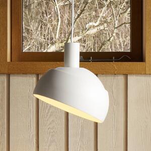 Louis Poulsen závěsné světlo FJ Elements, bílé, Ø 25 cm, E27, stmívatelný, Bílá / opál, Obývací pokoj / jídelna, Hliník, Moderní