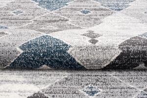 Kusový koberec FIKA Rhombus – šedo-modrý