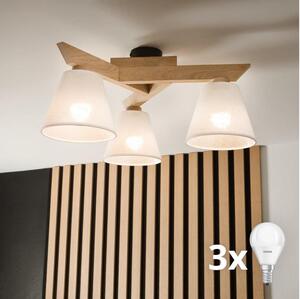 Brilagi - LED Přisazený lustr ANTHONY 3xE14/40W/230V dub/bílá