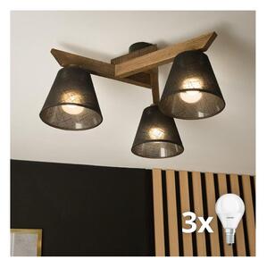 Brilagi - LED Přisazený lustr ANTHONY 3xE14/40W/230V dub ořech/černá