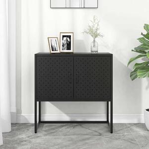 Příborník černý 75 x 35 x 75 cm ocel 335871