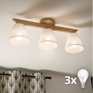 Brilagi - LED Přisazený lustr ANTHONY 3xE14/40W/230V dub/bílá