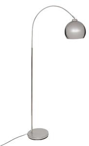 Stojací lampa oblouková FLORIS, kovová, stříbrná, 177 cm