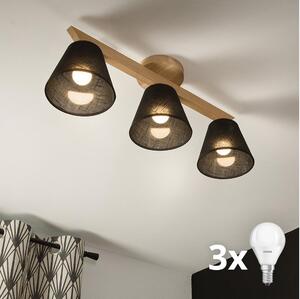 Brilagi - LED Přisazený lustr ANTHONY 3xE14/40W/230V dub/černá