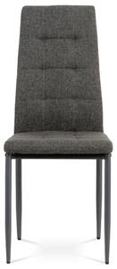Jídelní židle, potah šedá látka, kov antracitový matný lak DCL-397 GREY2
