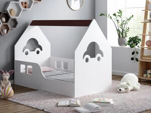 Dětská domečková postel HAPPY HOUSE - Auto - 160x80 cm (12 barev) + matrace ZDARMA