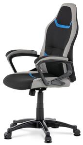 Kancelářská/herní židle Leira-L611-BLUE (černá + šedá + modrá). 1042711