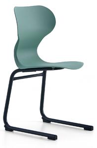 AJ Produkty Židle BRIAN, ližinová podnož, antracitově šedá/zelená