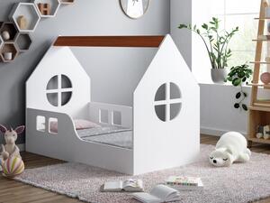 Dětská domečková postel HAPPY HOUSE - Okno 3 - 140x70 cm (12 barev) + matrace ZDARMA