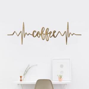 Dřevo života | Dřevěná dekorace COFFE PULSE | Rozměry (cm): 40x12 | Zvolte barvu dekoru: Dub zlatý
