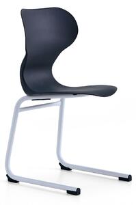AJ Produkty Židle BRIAN, ližinová podnož, bílá/černá