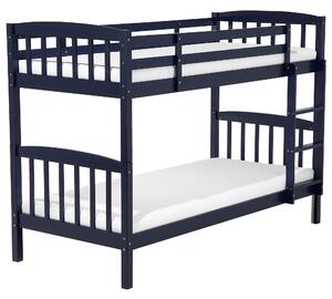 Patrová postel Borovicové dřevo REVIN 90 x 200 cm Námořnická modrá