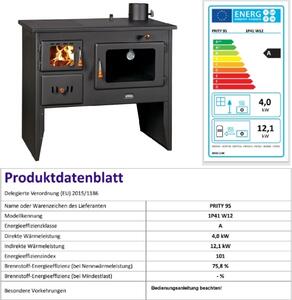 PRITY W12 1P41 vodotěsný kuchyňský sporák s XL troubou – 16 kW