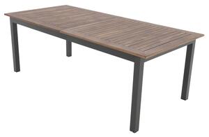 Doppler EXPERT WOOD Plus - zahradní rozkládací hliníkový stůl 150/210 x 90 x 75,5 cm