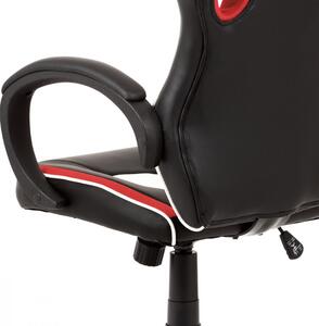 Kancelářská židle, modrá-černá ekokůže+MESH, houpací mech, kříž plast černý Modrá