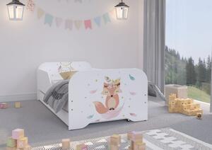 Dětská postel KIM - LIŠKA 140x70 cm + MATRACE