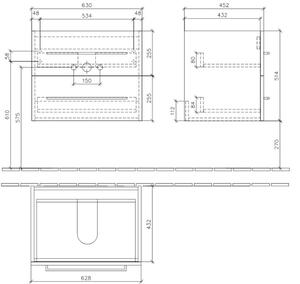 Villeroy & Boch Avento skříňka 63x45.2x51.4 cm závěsná pod umyvadlo bílá A89000B4