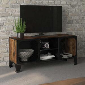 TV skříňka rustikální hnědá 105 x 36 x 47 cm kov a MDF 335909