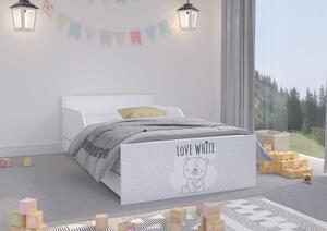 Dětská postel FILIP - BÍLÝ MÉĎA 180x90 cm